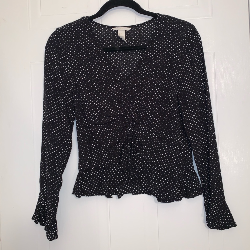 Crop long sleeve top